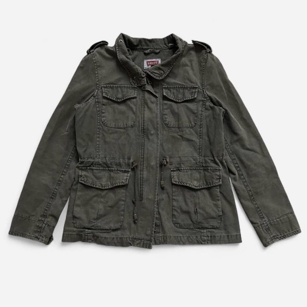 Levi's Women's Olive Green Utility Jacket with Drawstring Waist
